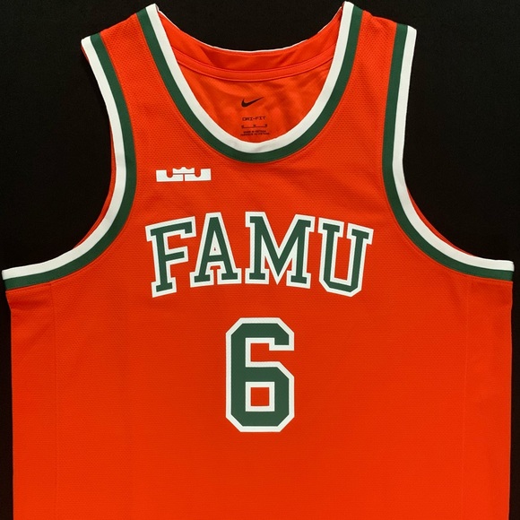 SOLD NWT Nike LeBron James Florida A&M Rattlers FAMU #6 Orange Jersey Men’s M - Picture 1 of 7
